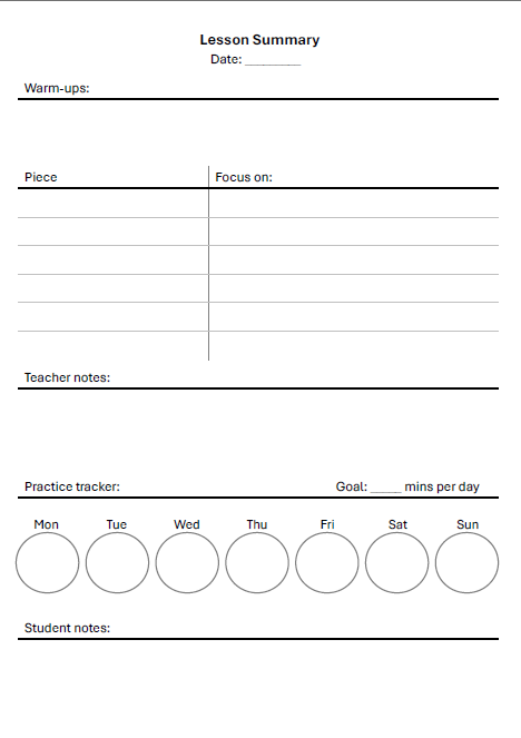Lesson Summary Card The Lesson Summary Toolkit – MOOZYK