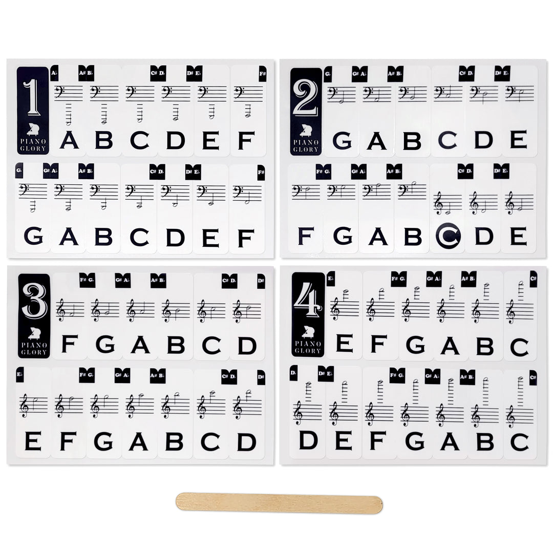 Piano Note Sticker Set