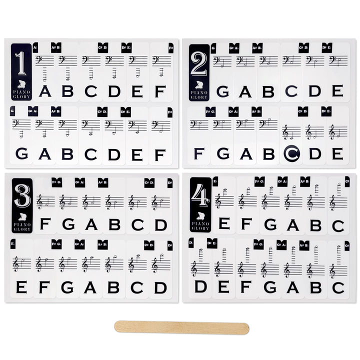 Piano Note Sticker Set