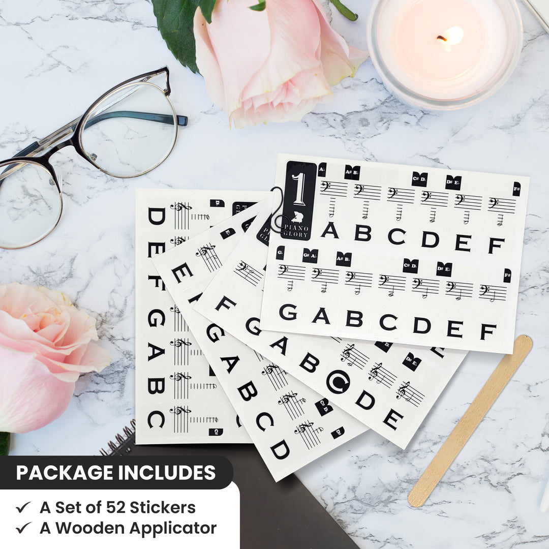Piano Note Sticker Set