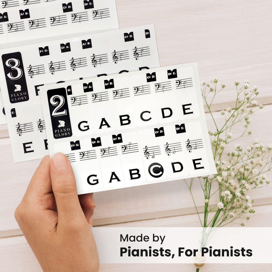 Piano Note Sticker Set
