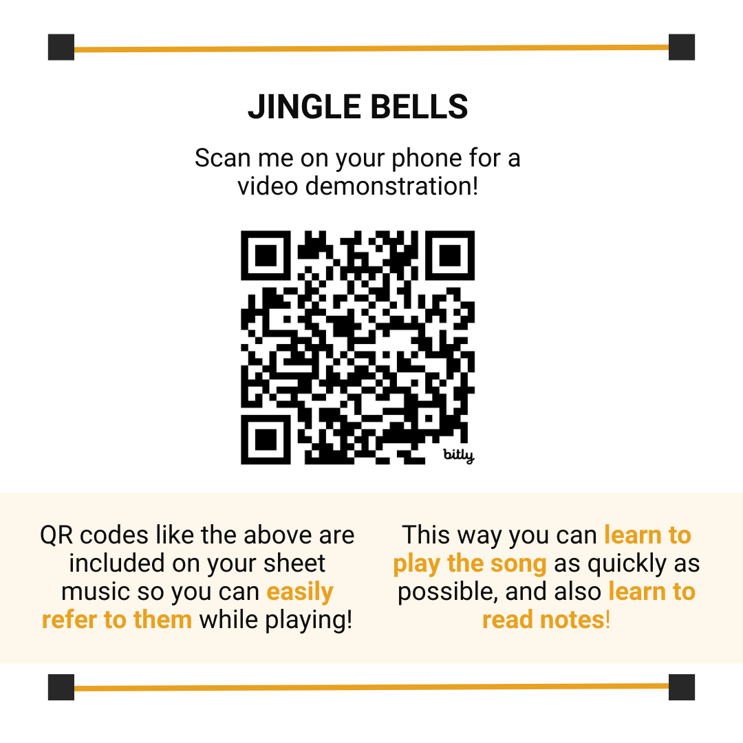 Christmas Piano Songbook – 12 Easy Songs with Notes & QR Video Tutorials