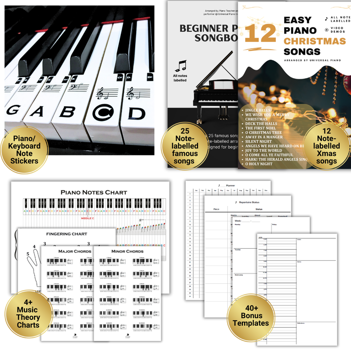 Pianist Beginner Bundle - Sticker Edition [Stickers + Digital Download]