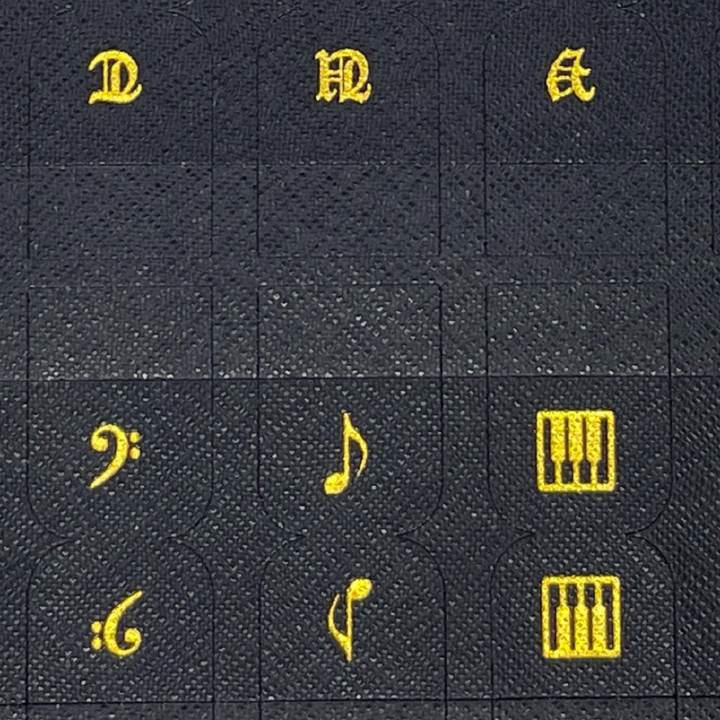 Adhesive Divider Tabs | Includes tabs A-Z and 4 musical Icons for Sheet Music & Folder Organisation